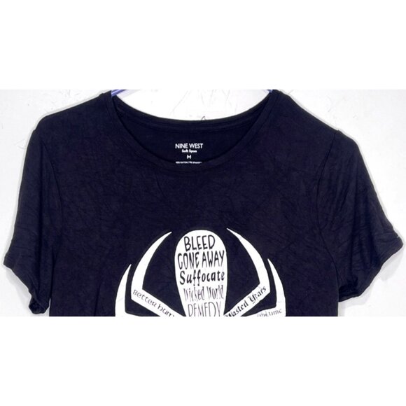Nine West Year of the Spider Cold Band Tee Top Soft Spun Size M - Picture 3 of 6